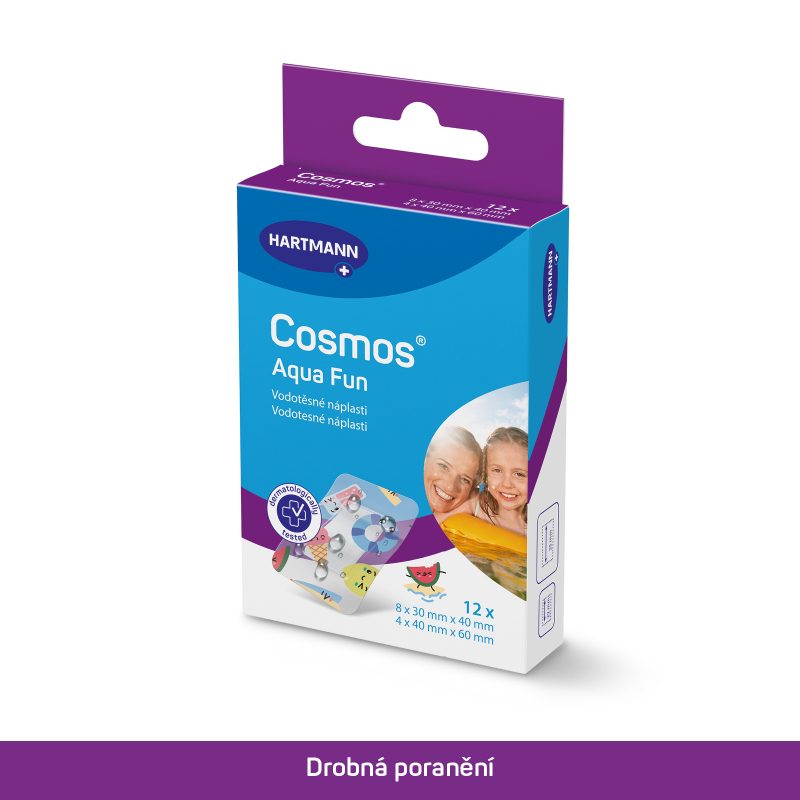 Cosmos náplast Do vody Aqua fun 2 vel. 12ks
