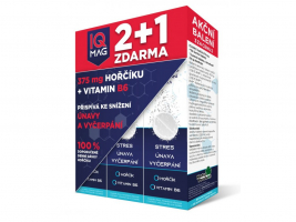 IQ Mag hořčík + B6 šumivé tablety 40+20 zdarma