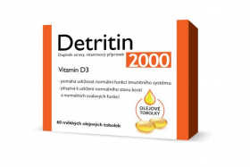 Detritin Vitamin D3 2000 IU 60 měkkých tobolek