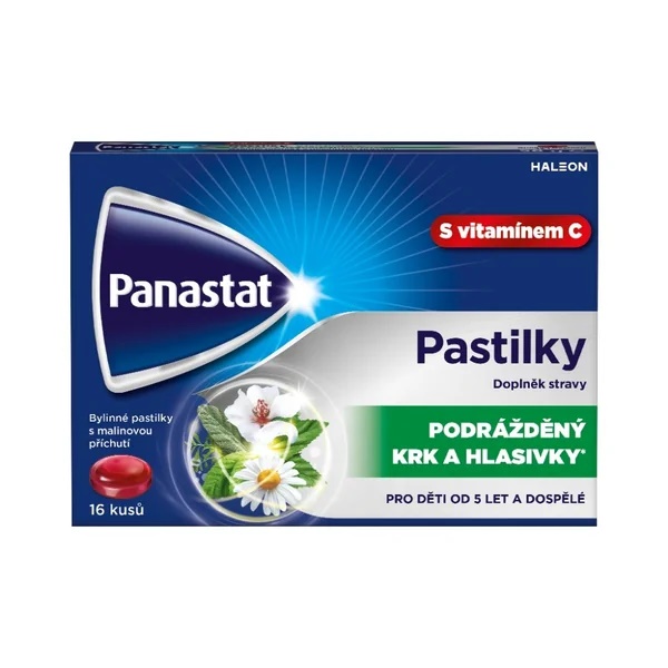 Panastat byl.pastil.vit.C malina 2x8ks