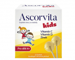 Ascorvita Kids lízátka pro děti 12ks