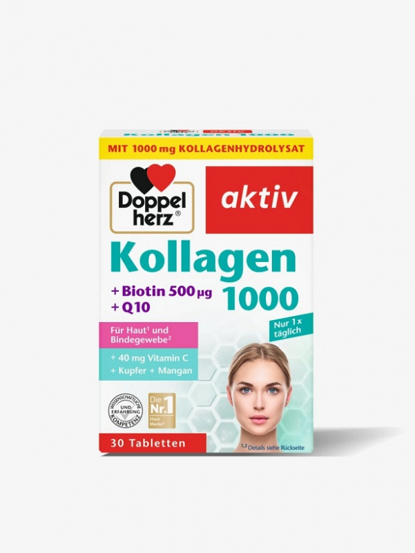 Doppel Herz kolagen 1000+biotin, Q10 tbl.30