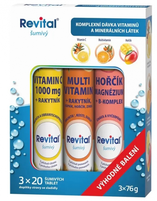 Revital Vit.C+Multivit+Horc eff.tb 20x3