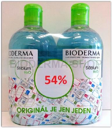 BIODERMA Sébium H2O 2x500ml 1+1 Festival