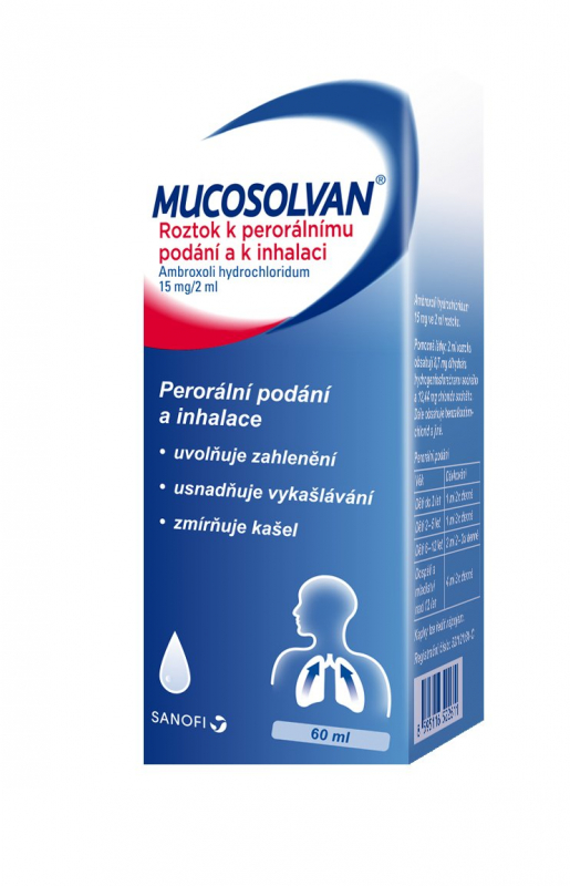 Mucosolvan 15mg/2ml por.sol./inh.sol.60m