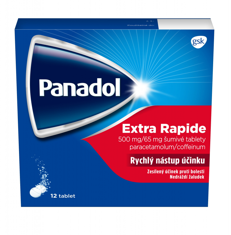Panadol Extra Rapide 500mg/65mg tbl.eff. 12 I CZ