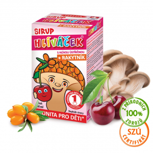 HLÍVÁČEK sirup s hlívou a rakytníkem VIŠEŇ 100ml