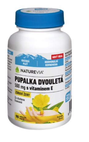 NatureVia Pupalka dvouletá 500mg+vitE cps.90
