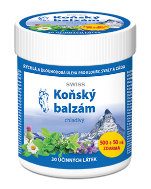 Koňský balzám SWISS chladivý 500 + 50 ml
