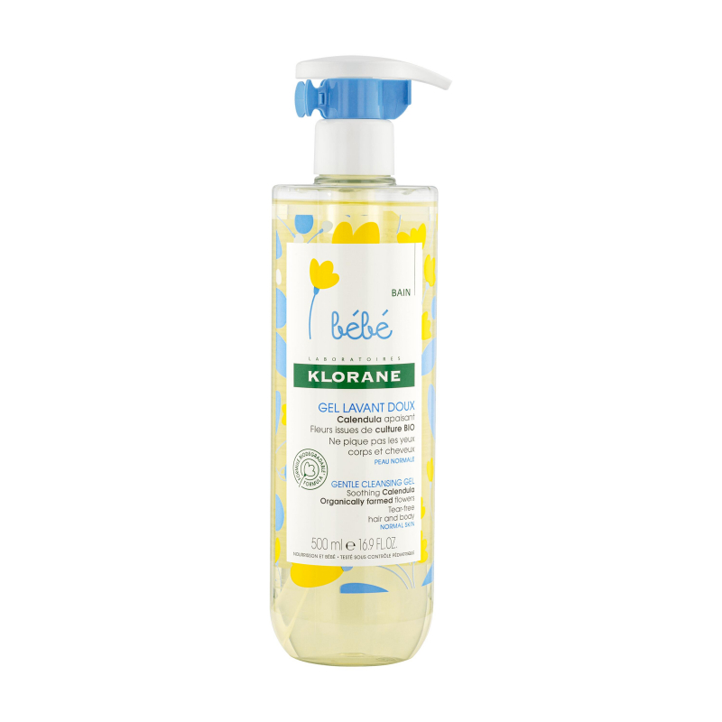 KLORANE BEBE Jemný mycí gel s měsíčkem 500ml