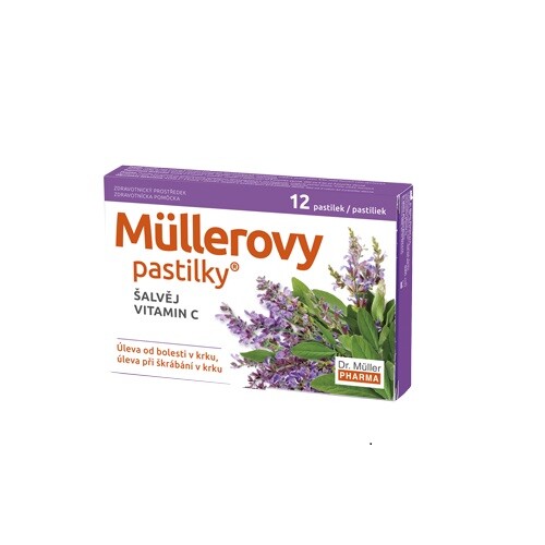 Müllerovy pastilky se šalvějí 12ks