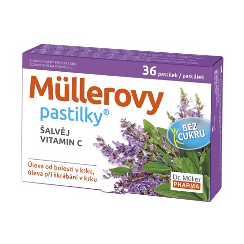 Müllerovy pastilky se šalvějí bez cukru 36ks ZP