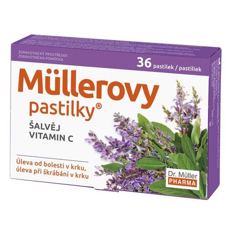 Müllerovy pastilky se šalvějí 36ks ZP