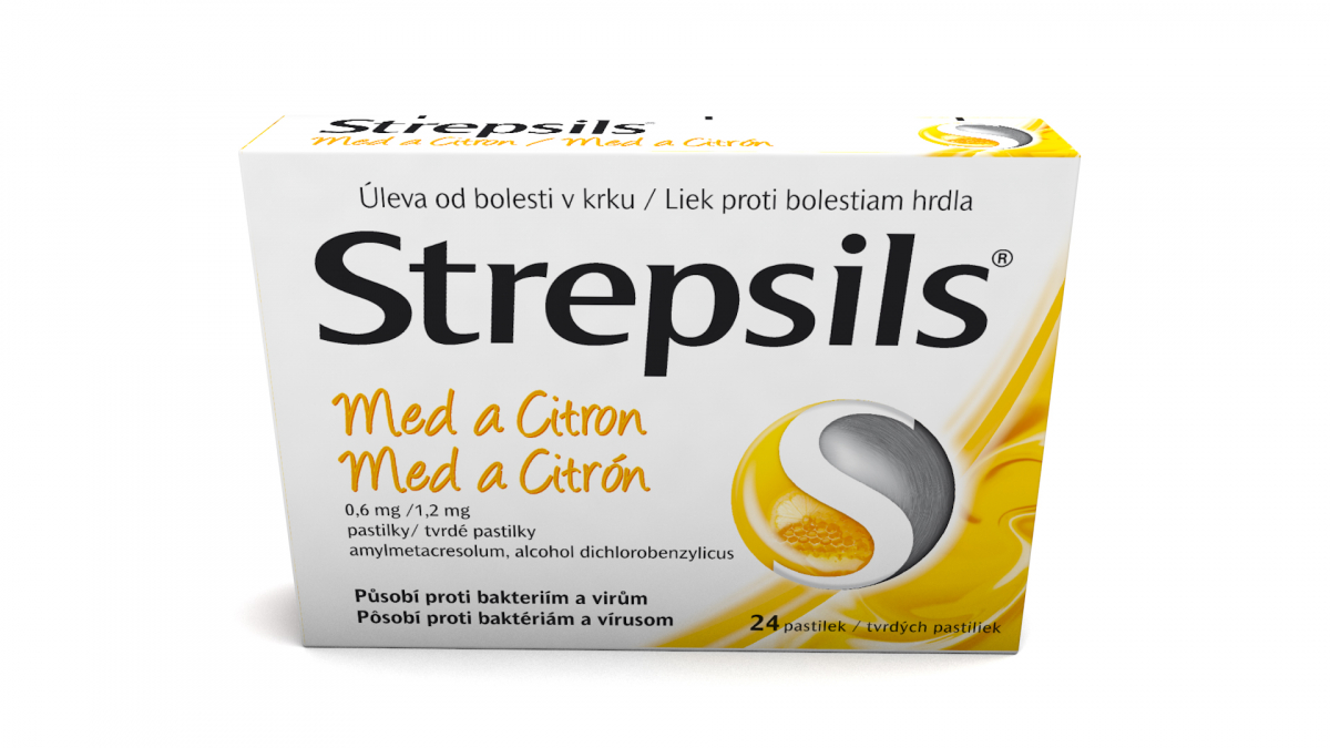 Strepsils Med a Citron 0.6mg/1.2mg pas.24