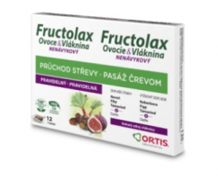 Fructolax Ovoce&Vláknina Žvýkací kostky 12ks